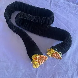 Vintage Gucci Gold and Red Strawberry Velvet Belt Gucci | Accessories | Vintage Gucci Gold And Red Strawberry  main image 3